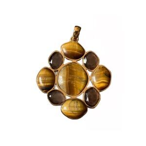 RARE TIGERS EYE THAILAND PENDANT BARSE FOR NECKLACE